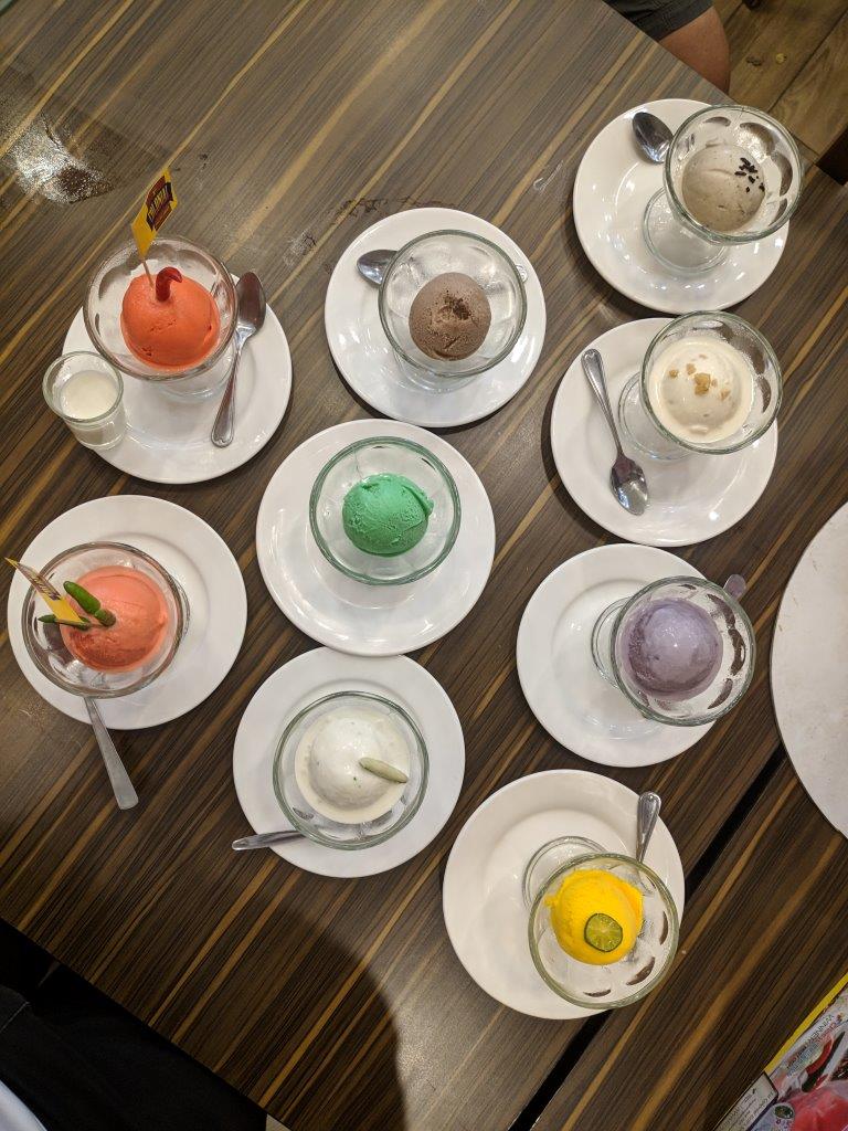 bowls of ice cream